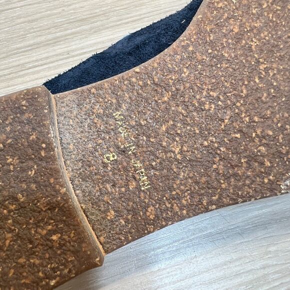 U-Dot Japanese Blue Leather Slip On Mules Size 8 Handmade Japan - Picture 10 of 10